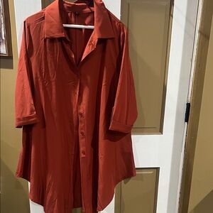 SHEIN Curve Terracotta Blouse